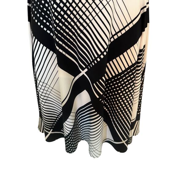 White Houst Black Market Slip Overhead A-Line Abstract Sleeveless Dress. 00 - Picture 5 of 8